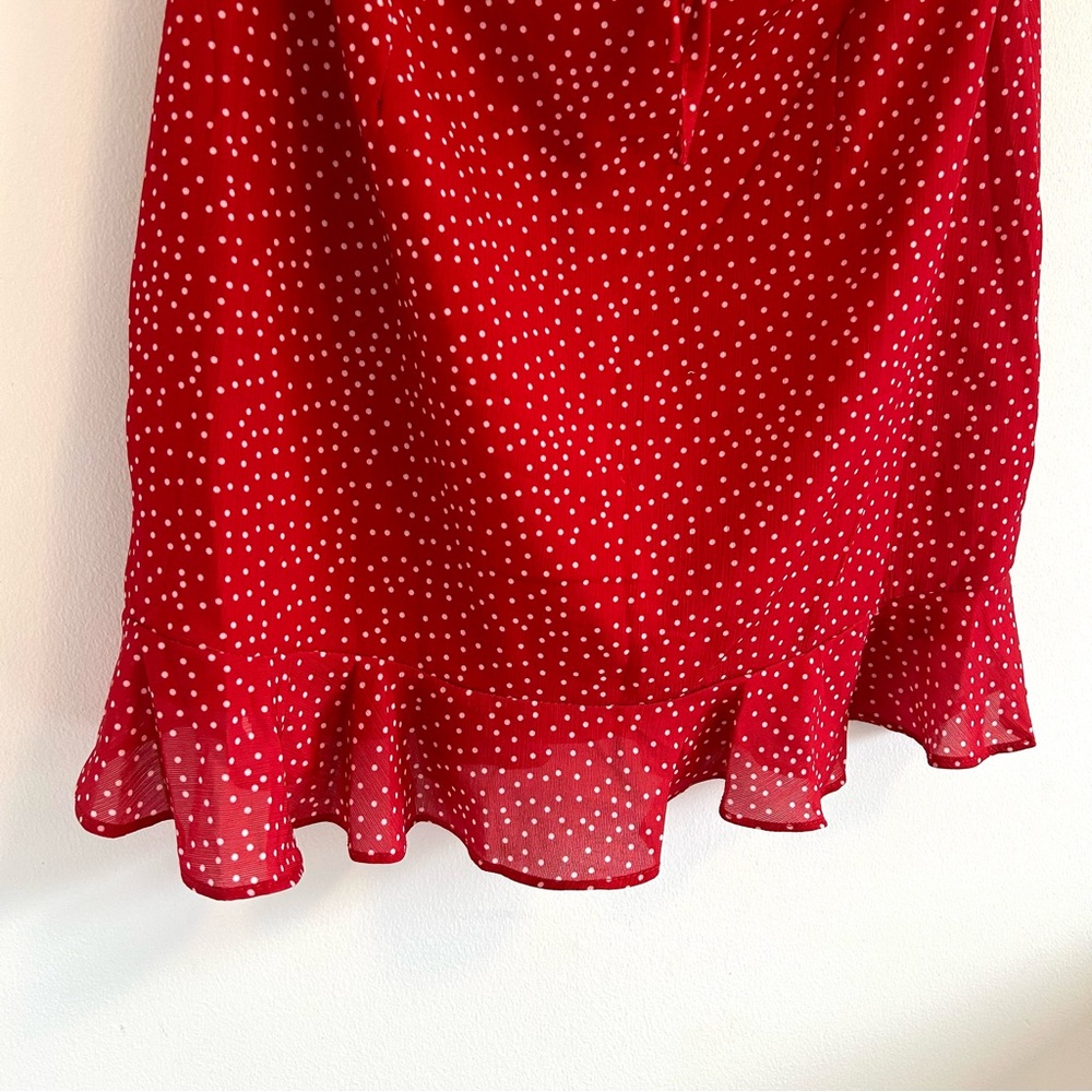 NWT Superdown Revolve Mercy Polka Dot Dress Red Size Small - Picture 8 of 16